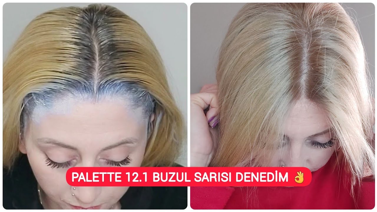 PALETTE 12.1 KÜLLÜ BUZUL SARISI ❌ İGORA 0.22 DENEDİM 🤩 SOHBETLİ SAÇ BOYAMA 👌
