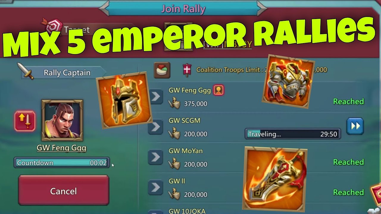 Lords Mobile - Online castles are trying to take Feng. Who can capp leader? Big comps