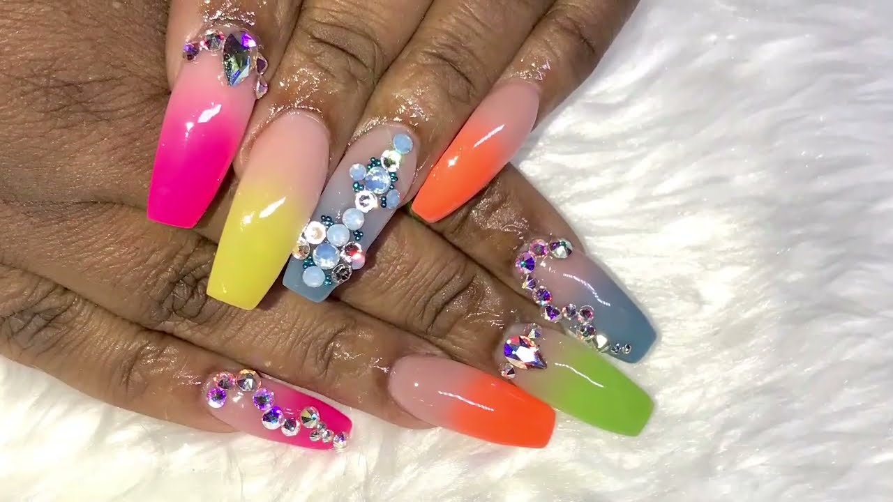 Ombré Nails Using Pigment Powder ( Fast And Easy )