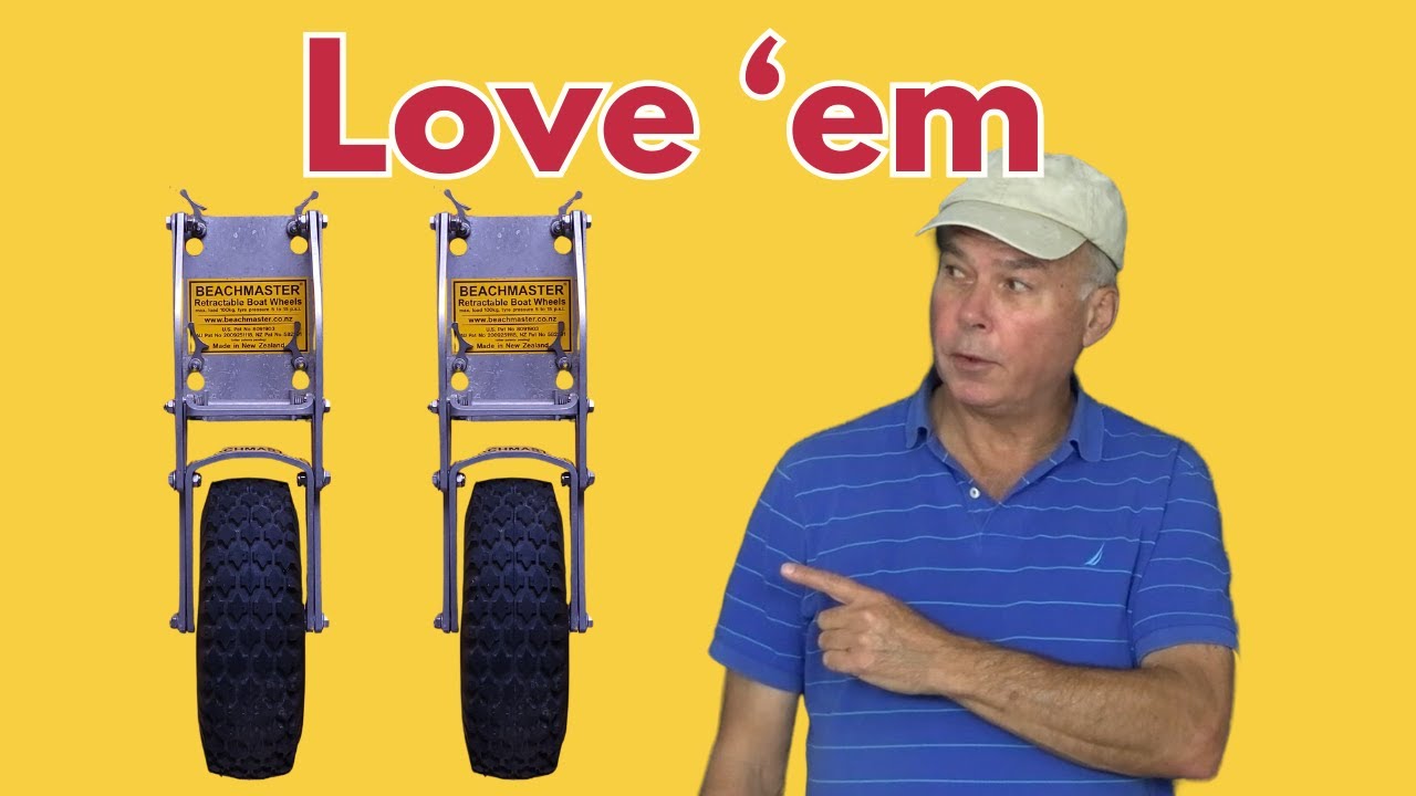 Beachmaster Retractable Launch Wheels.  I love them.