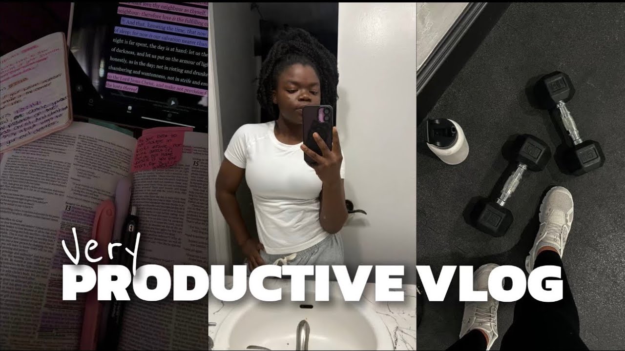 ✨A PRODUCTIVE DAY IN MY LIFE|| Bible Study, Workout & Cooking