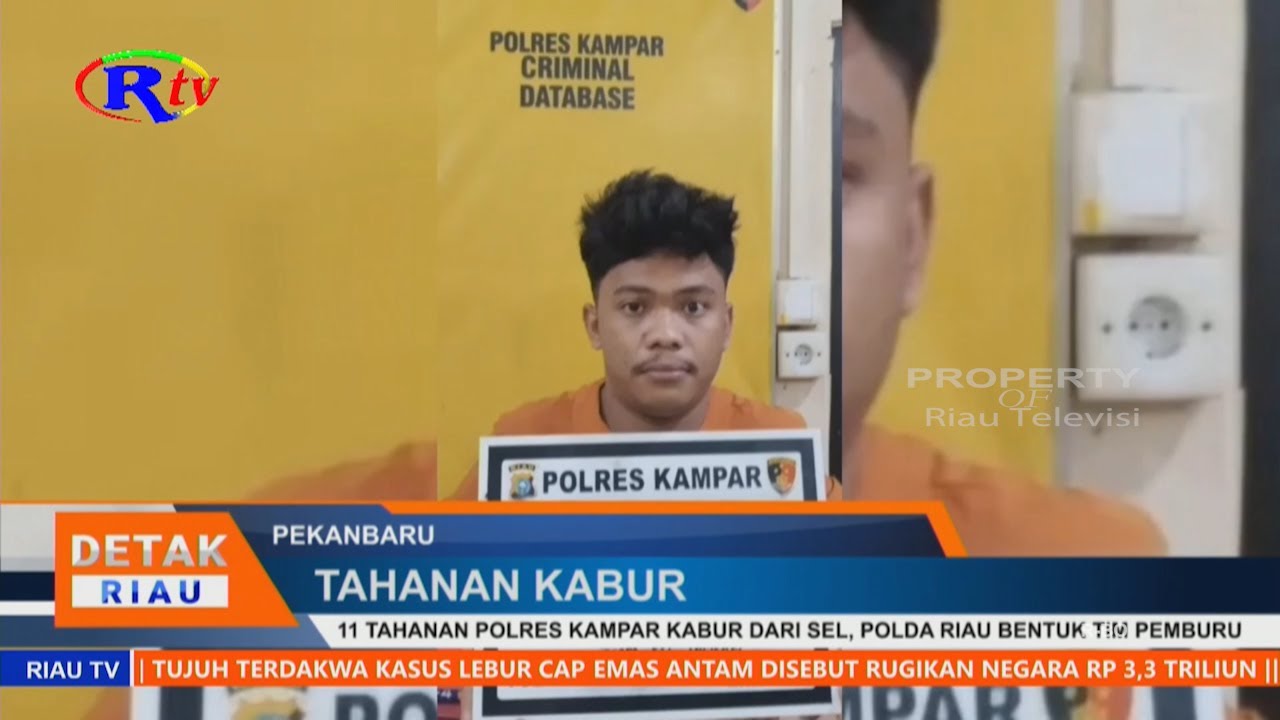 11 TAHANAN POLRES KAMPAR KABUR DARI SEL, POLDA RIAU BENTUK TIM PEMBURU