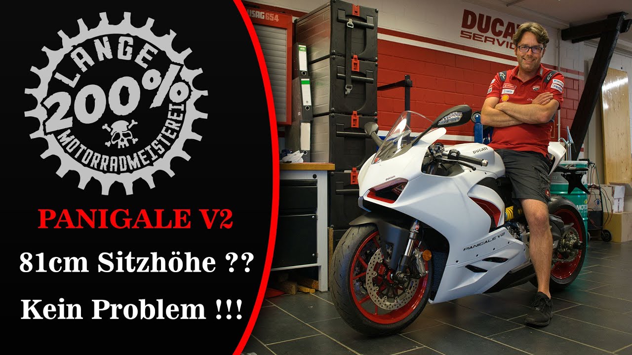 Ducati Panigale V2 + 959 +899 auf 810mm Sitzhöhe gebracht, lowering Kit, Tutorial feat. Ducabike
