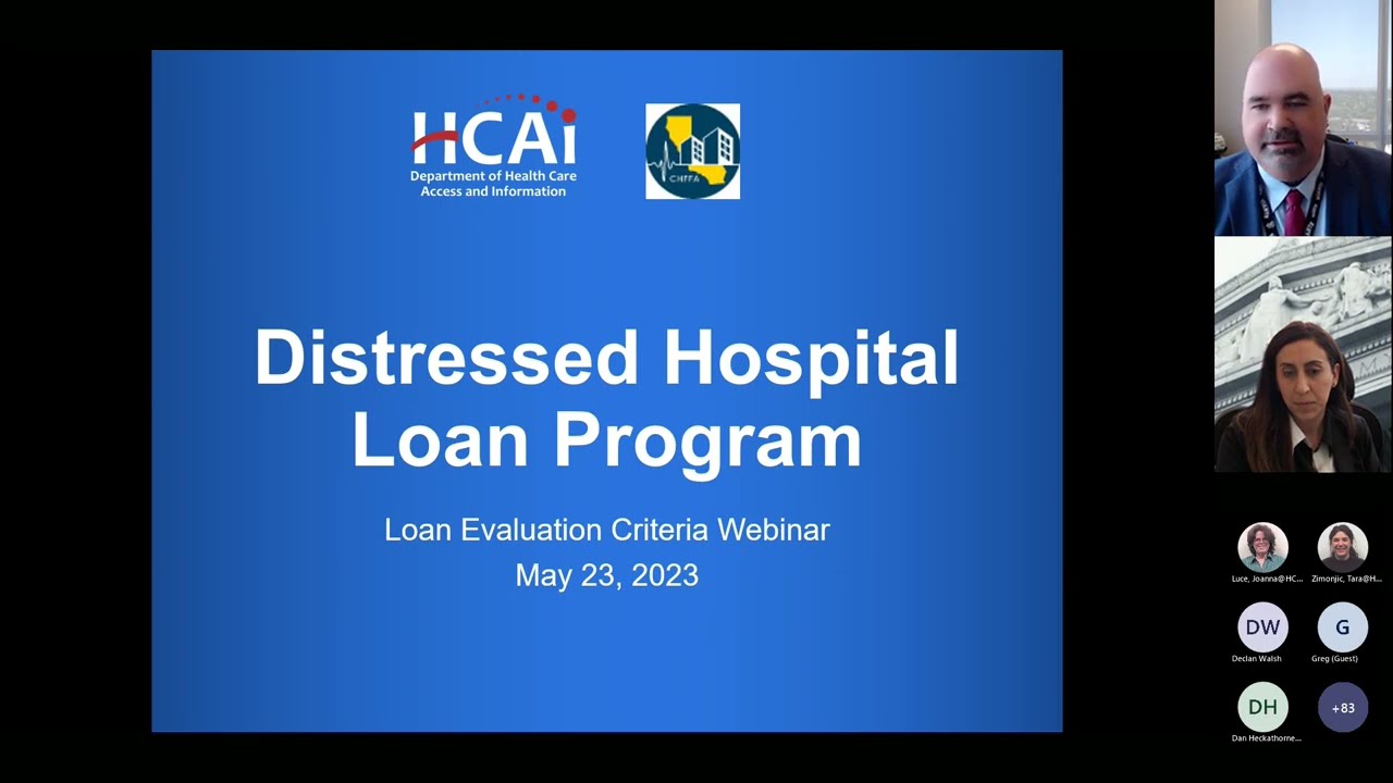 Webinar: Distressed Hospital Loan Program Evaluation Methodology