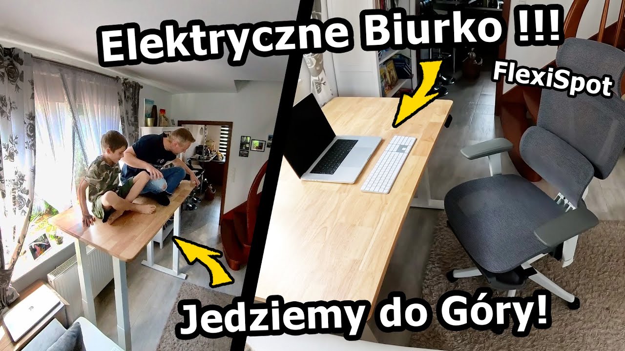 Stanowisko Pracy dla Kasi !!! - Biurko z Regulacją Wysokości i Ergonomiczny Fotel! FlexiSpot E7 Plus