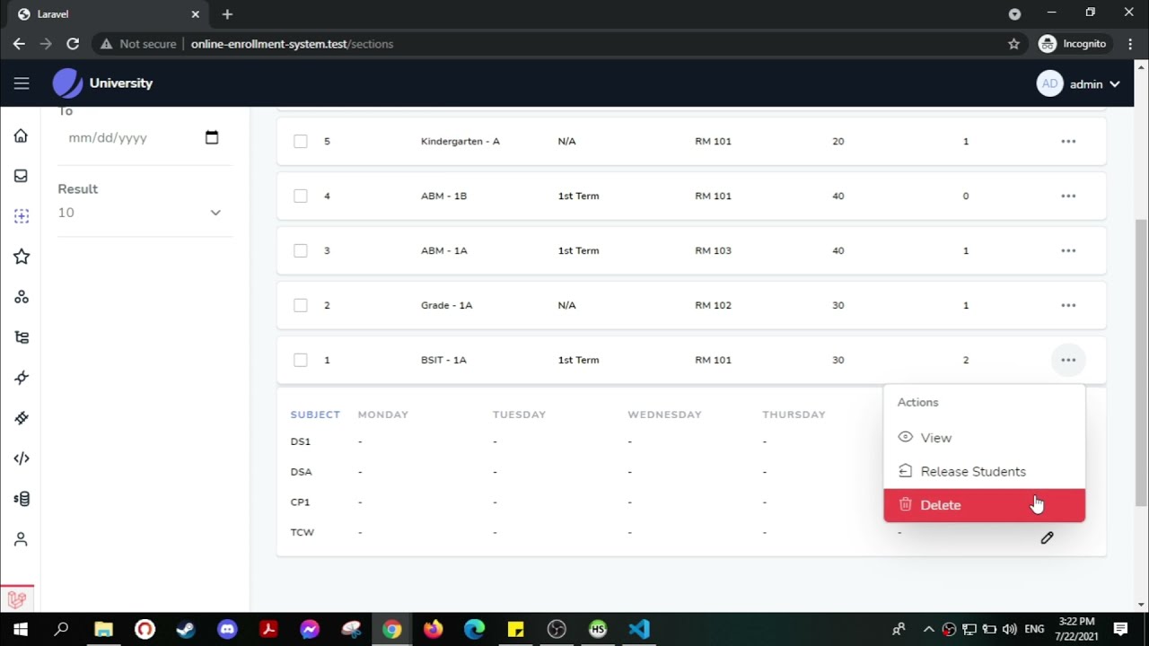 Online Enrollment System