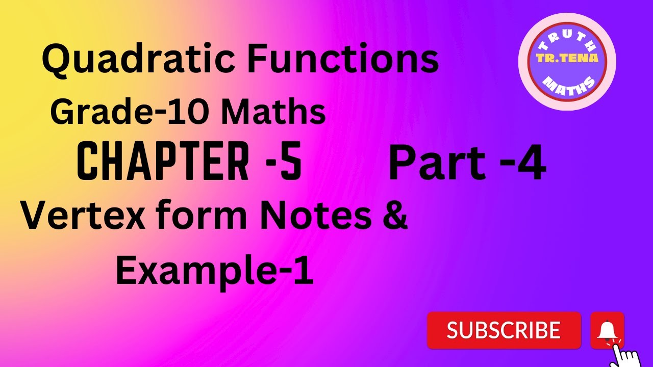 Grade10 math chapter5,Quadratic Function, example 1, tena