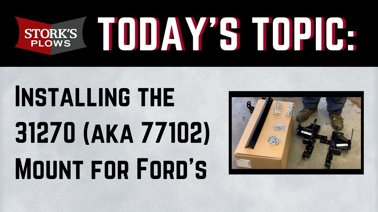 Installing A 31270 Or 77102 Plow Mount