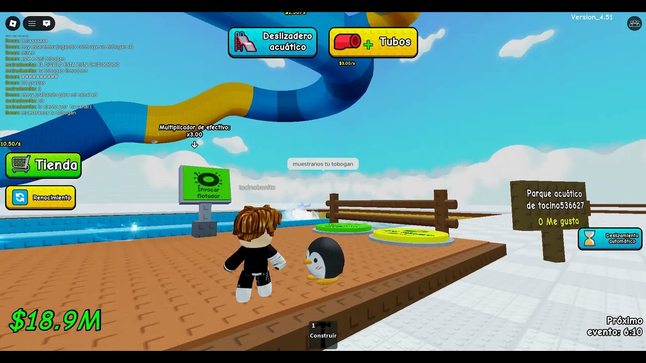 jugando construye un tobogan de agua xd ayudenme alos 10 subs pls+