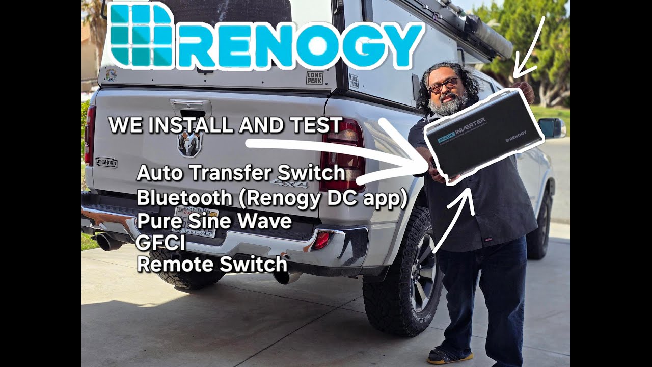 Установка и тестирование: инвертор Renogy с Bluetooth и автоматическим переключением режимов работы.