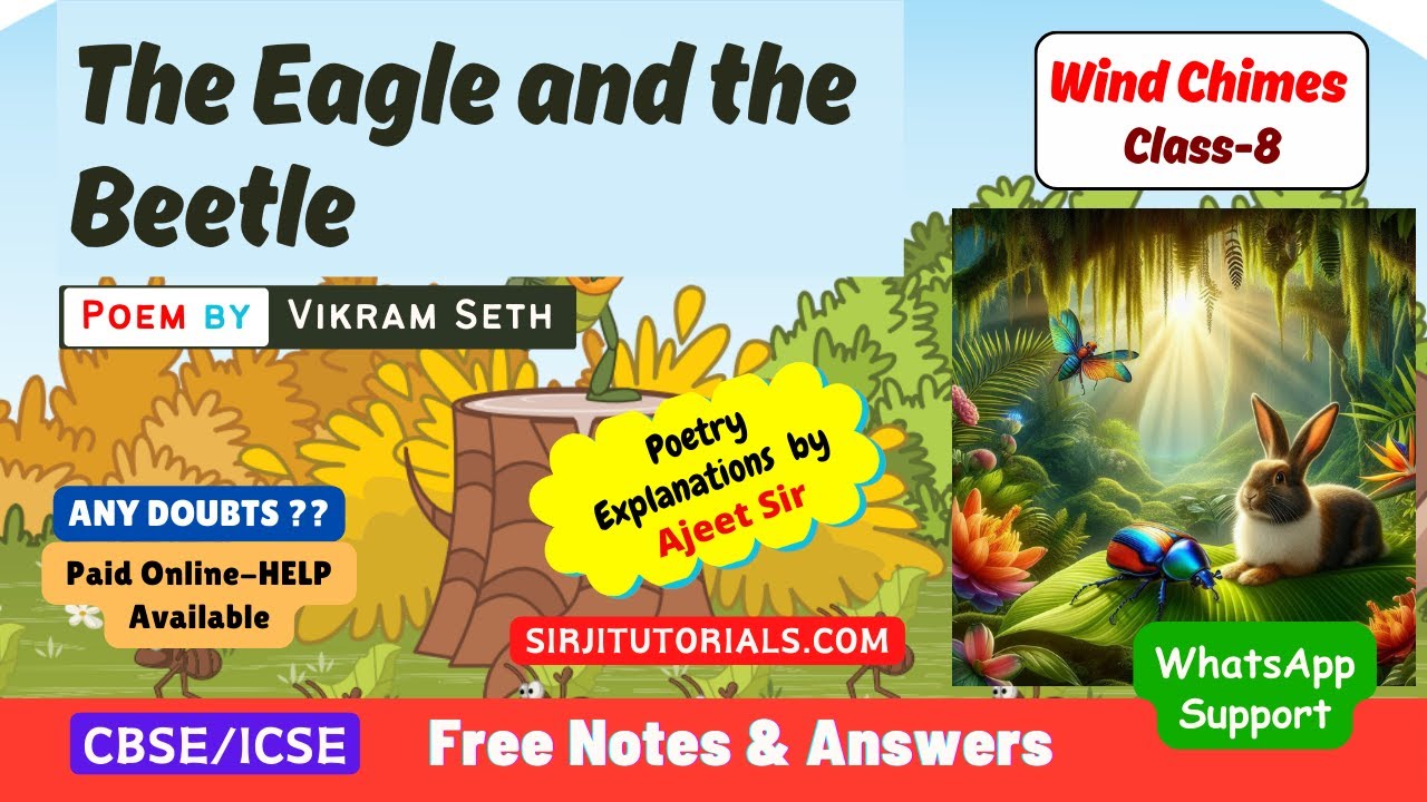 The Eagle and the Beetle Poem-Explained in Hindi Line by Line - Class  8 English  Book ICSE & CBSE