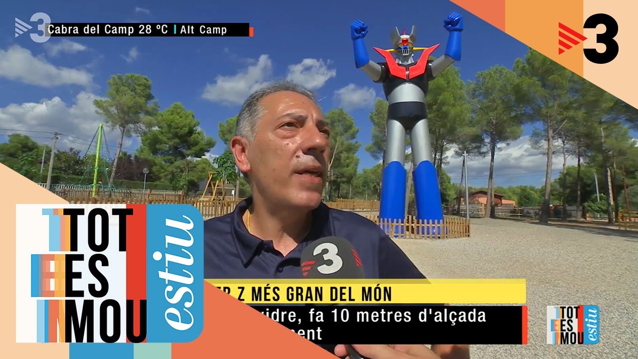 L'estàtua de Mazinger Z més gran del món és a Cabra del Camp - Tot es Mou Estiu