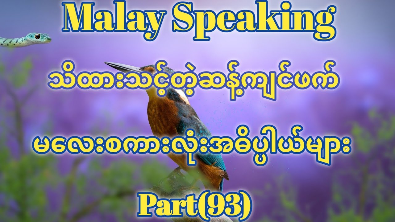 Malay to myanmar tutorial.သိထားသင့်သောဆန့်ကျင်ဖက်စကားလုံးအဓိပ္ပါယ်များ။