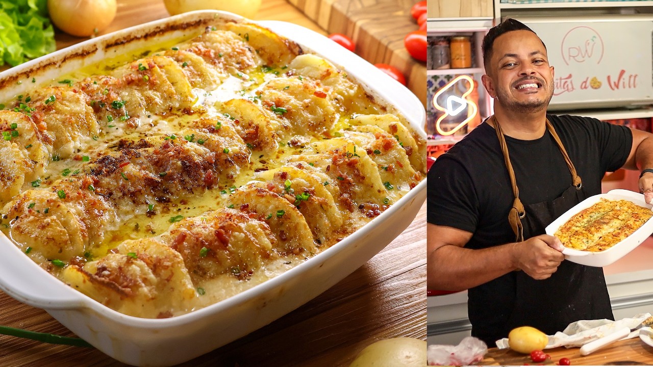 ESTA RECEITA DE BATATA GRATINADA VAI SALVAR SEU ALMOÇO DE DOMINGO