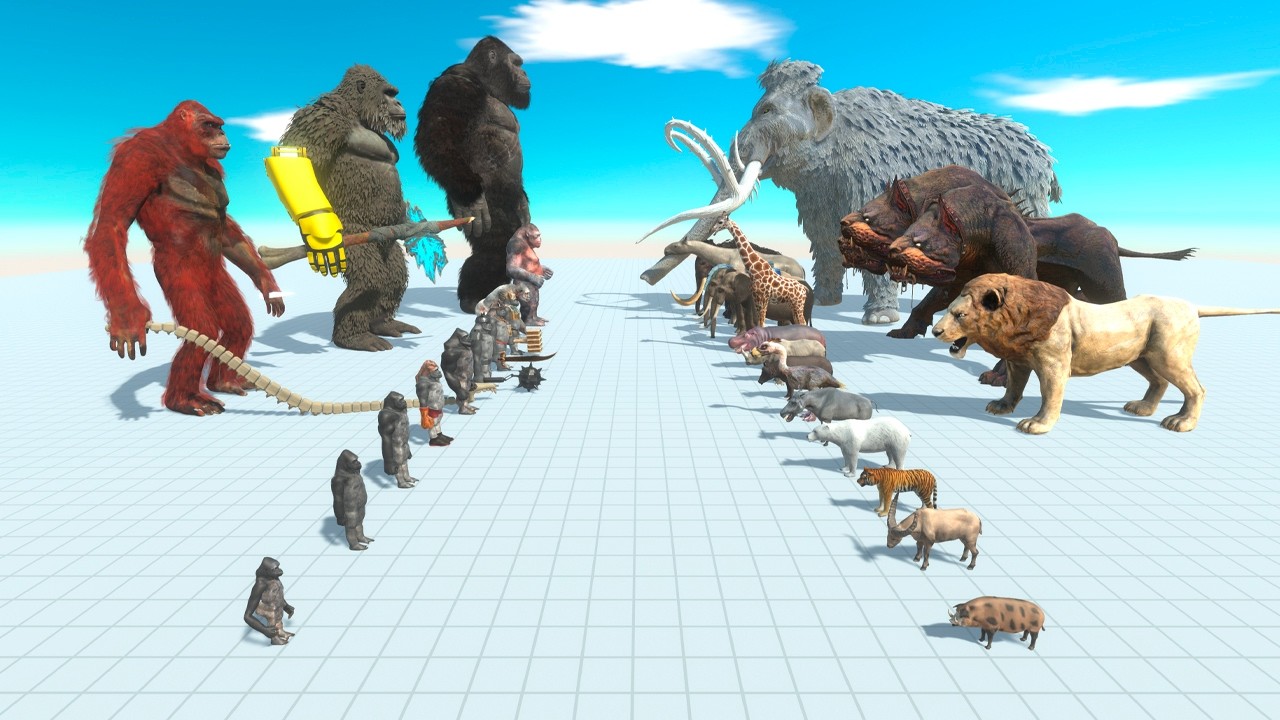 Primates vs Mammals War - Animal Revolt Battle Simulator
