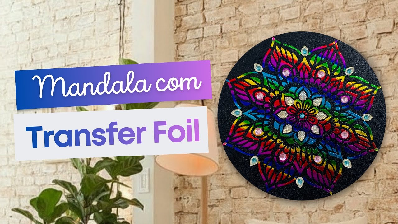 Aprenda a Fazer Mandala com Efeito Metalizado (Transfer Foil Tutorial) - Faça Você Mesmo