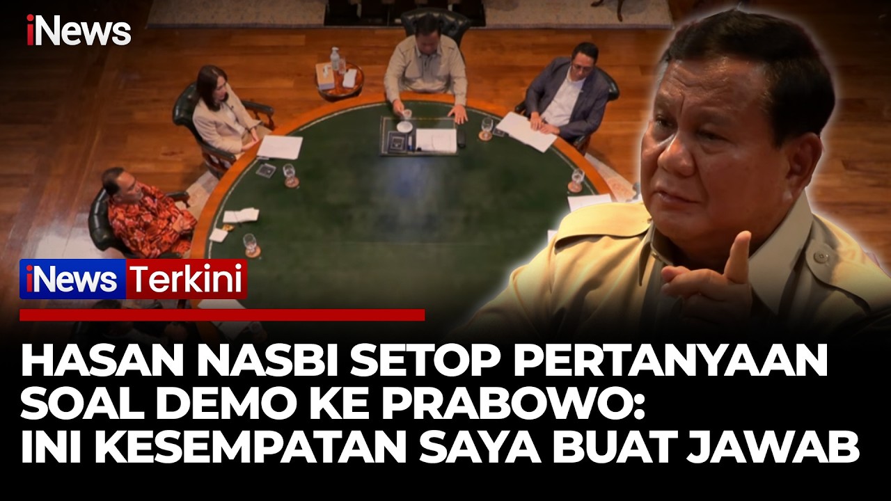 Hasan Nasbi Setop Pertanyaan soal Demo ke Prabowo: Ini Kesempatan Saya Buat Jawab | iNews Terkini