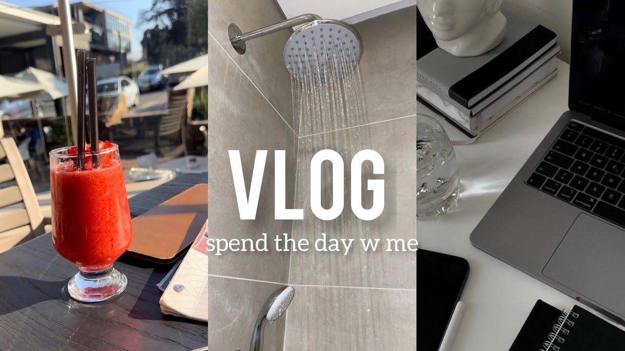 #vlog | Spend the day with me💋 | *NEW* Shower routine 🧖🏽‍♀️ + LOTS of Studying 📚🍹