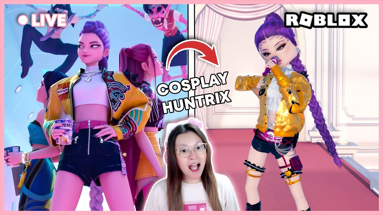 COSPLAY HUNTRIX DARI KPOP DEMON HUNTER ?!! [DRESS TO IMPRESS ROBLOX INDONESIA]