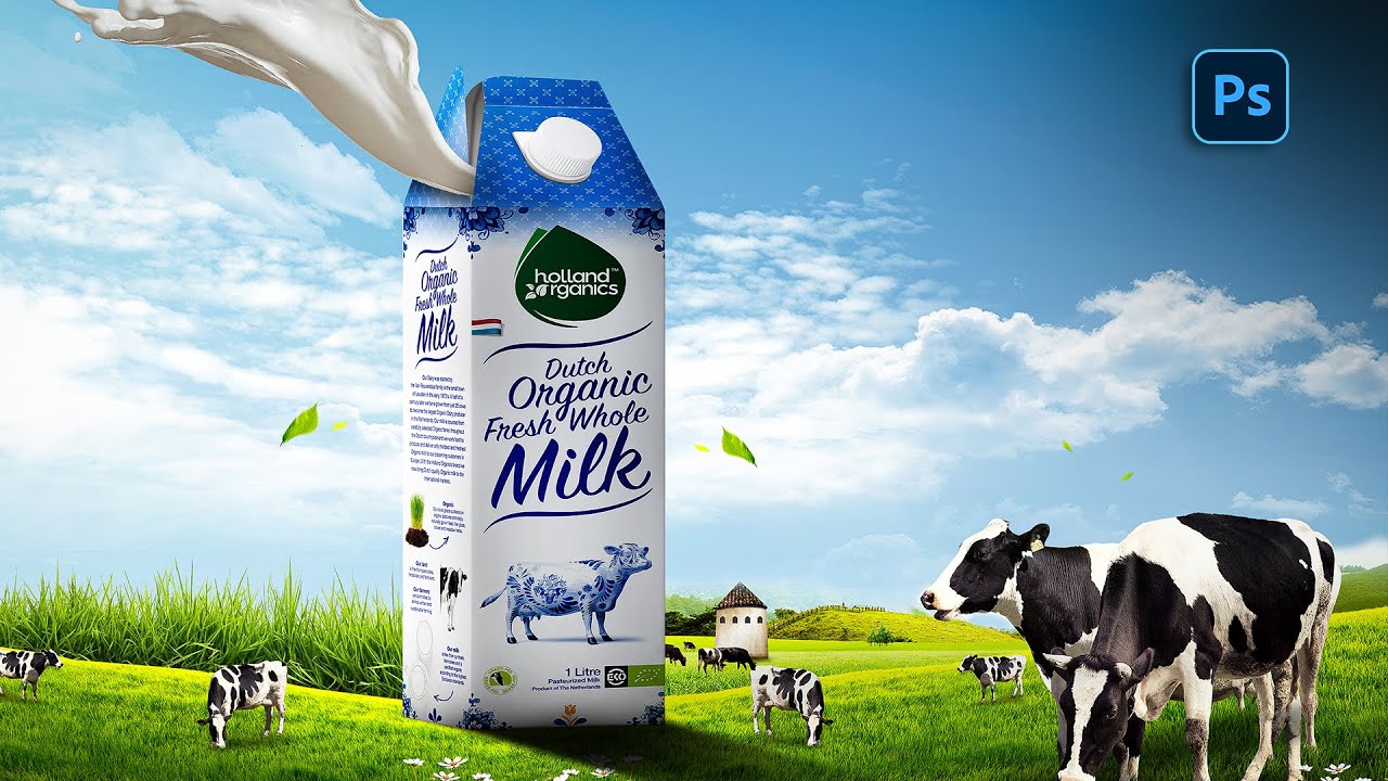 Milk Ad Design | Photoshop