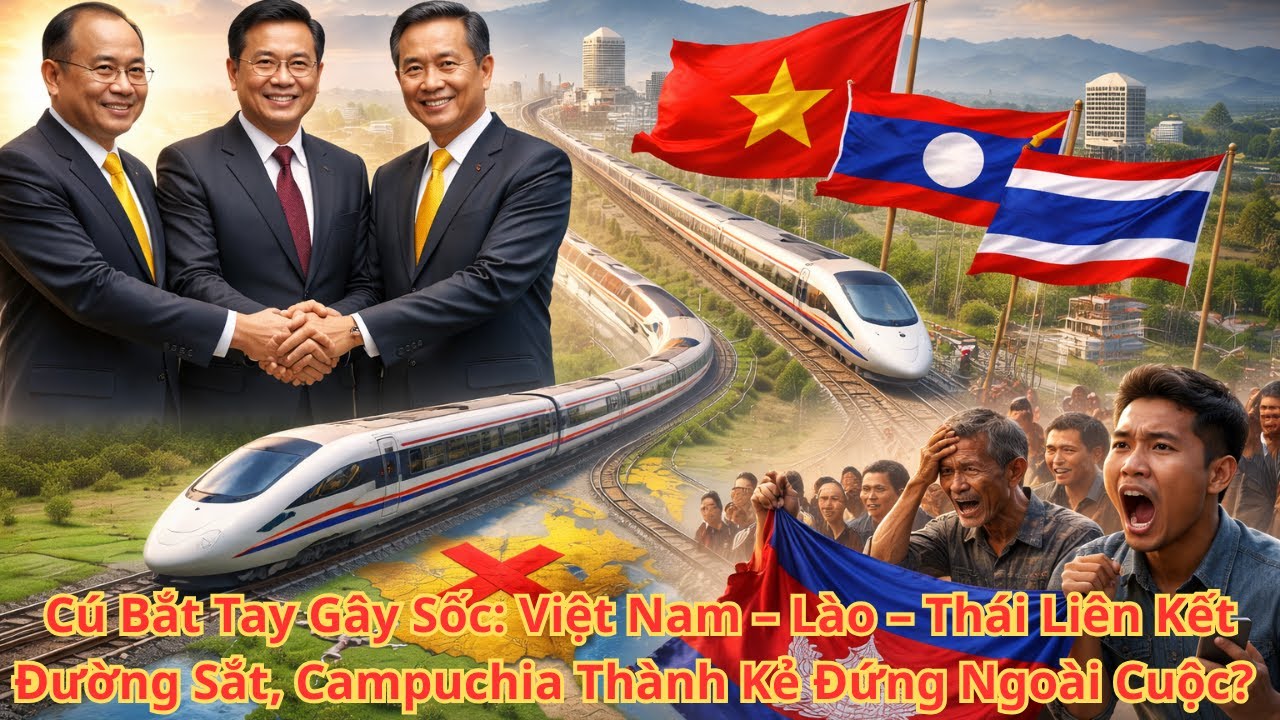 Cú Bắt Tay Gây Sốc Việt Nam – Lào – Thái Liên Kết Đường Sắt, Campuchia Thành Kẻ Đứng Ngoài Cuộc