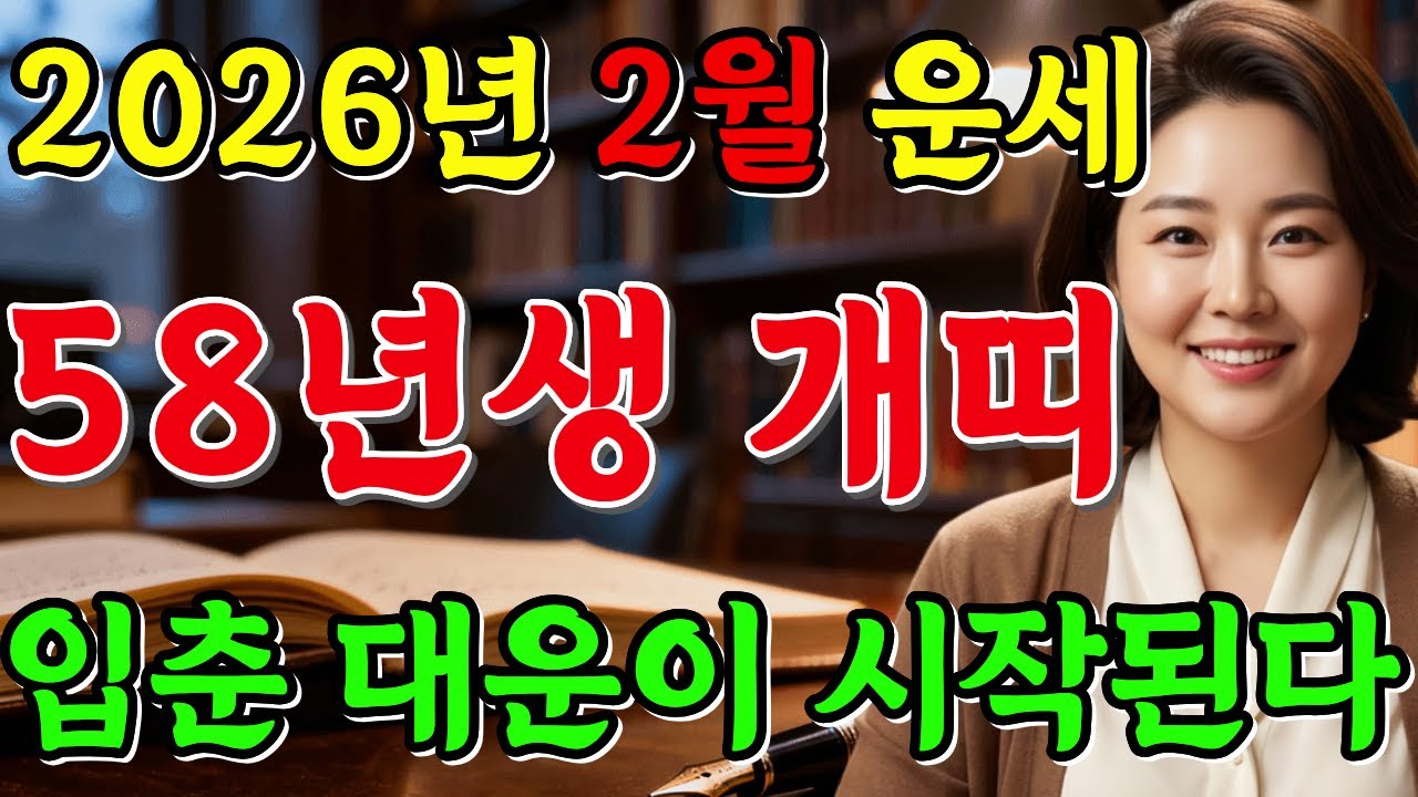 🌟2026년 2월 1958년생  개띠운세🌟하늘에서 금전문이 열린다! 믿고 보세요! 말년 대박나는 개띠운세 1958년 개띠운세 #2026년운세#1958년개띠#2월운세