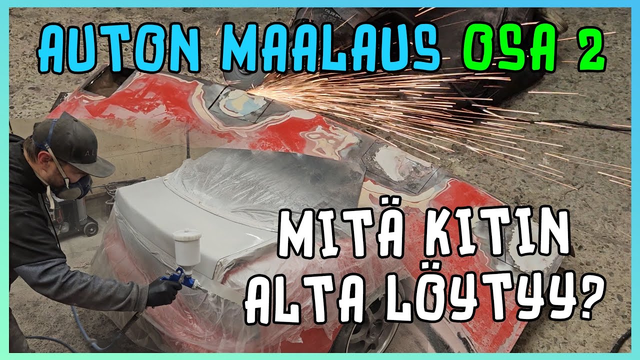 Auton maalaus omassa tallissa - OSA 2 Mitä kitin alta paljastuu?!
