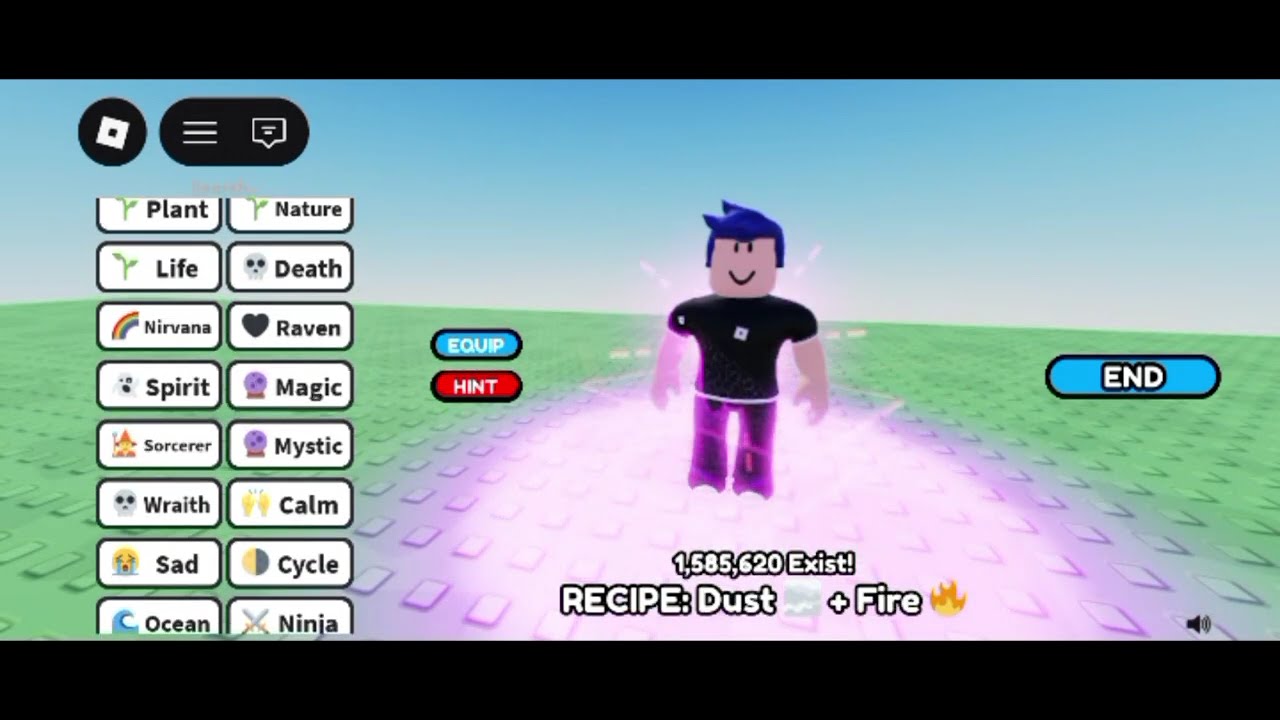 #roblox Showing every recipe to all the aura I have