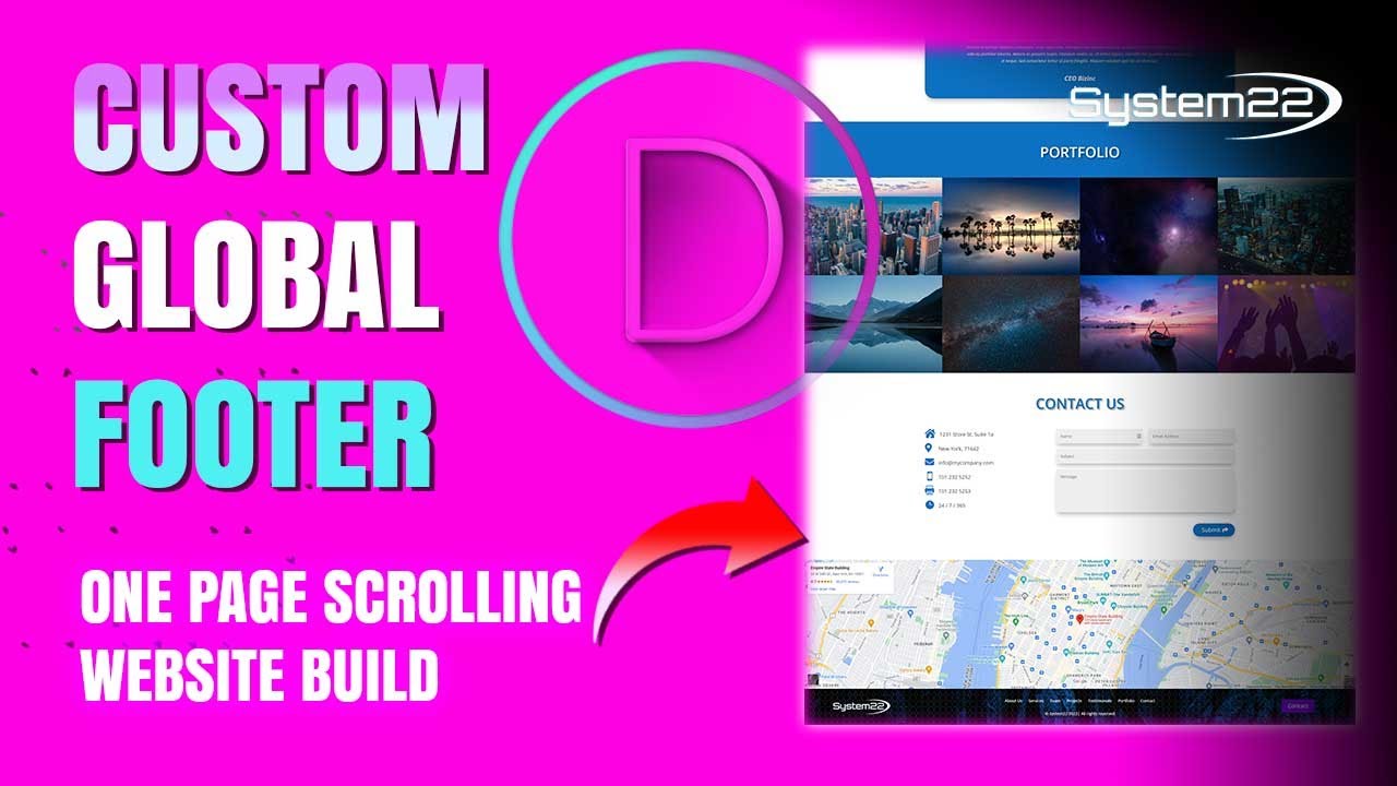 Divi THEME BUILDER Create A Custom GLOBAL FOOTER 👍👈👍