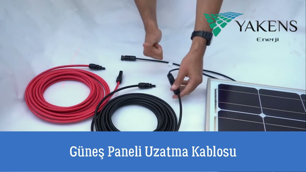 G&uuml;neş Paneli Uzatma Kablosu  İki Tarafı MC4 Konnekt&ouml;rl&uuml; Solar Kablo