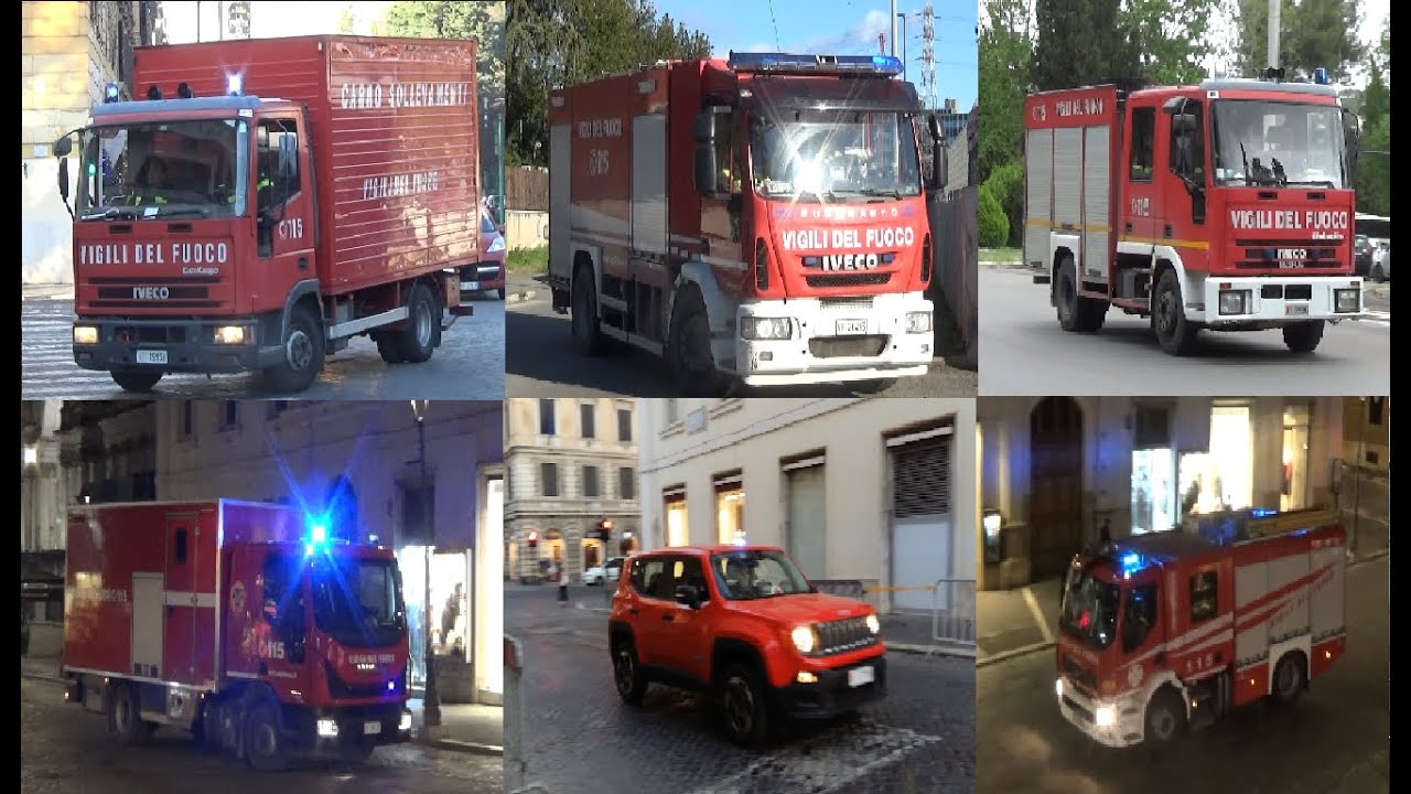 [Compilation] 12x Vigili del Fuoco Roma in emergenza