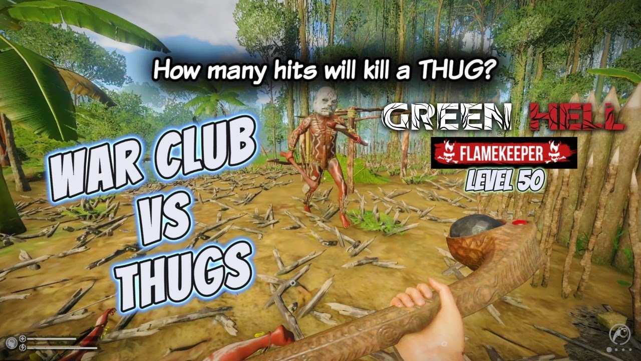 War Club vs Flamekeeper Level 50 | Green Hell Gameplay