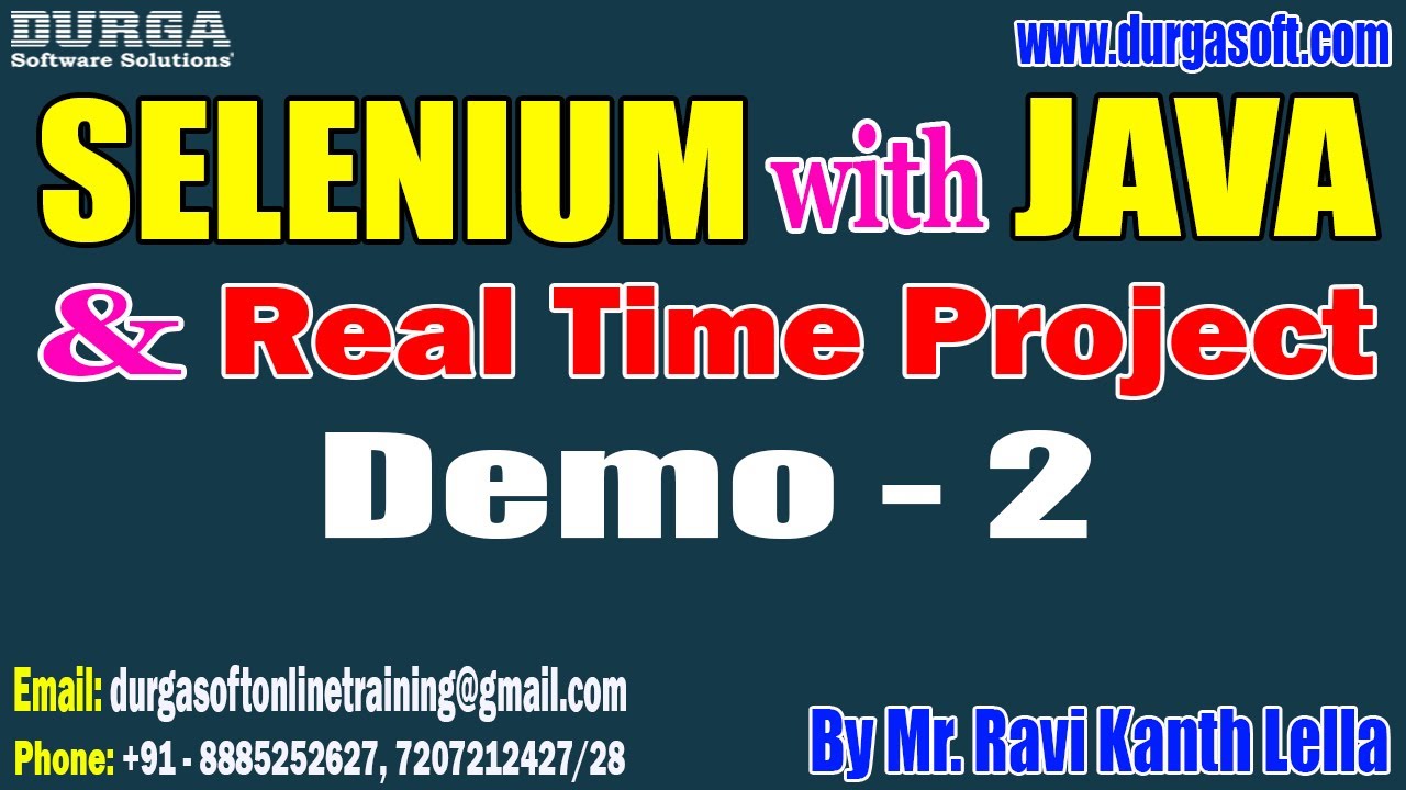 SELENIUM with JAVA tutorials || Demo - 2 || by Mr. Ravi Kanth Lella On 14-12-2022 @7AM IST
