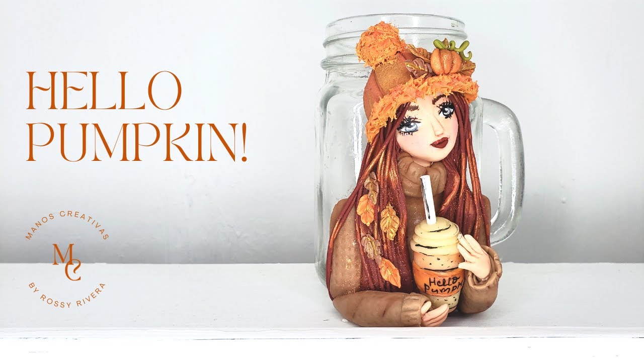 DIY Mason Jar with Autumn Themed Figure Decor 