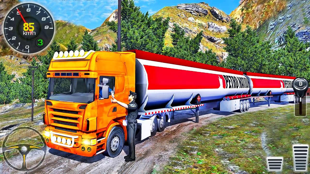 Oil Tanker Truck Driving Simulator - Offroad Uphill Driver Fun 3D - Android GamePlay