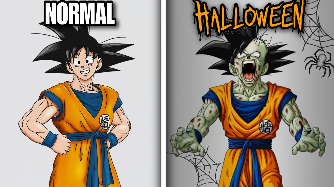🎃 Dibujando PERSONAJES versión HALLOWEEN 👻🔥 (Especial Halloween)