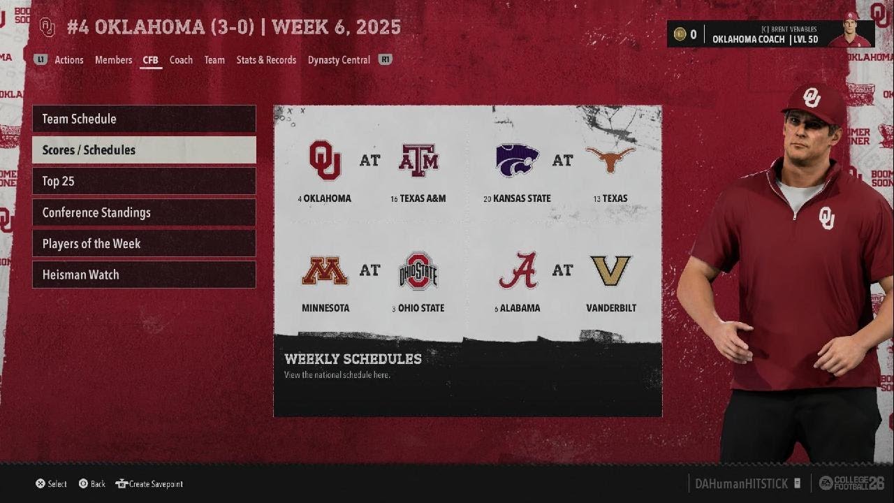 CFB 26 WEEK 5 WRAP UP YEAR 1