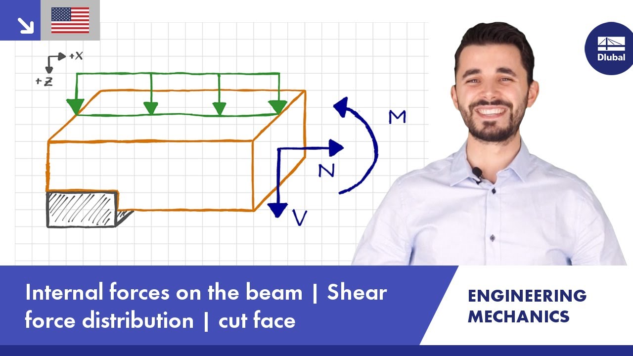 Engineering Mechanics | Internal Forces on Beam | Shear Force Distribution | Cut Face