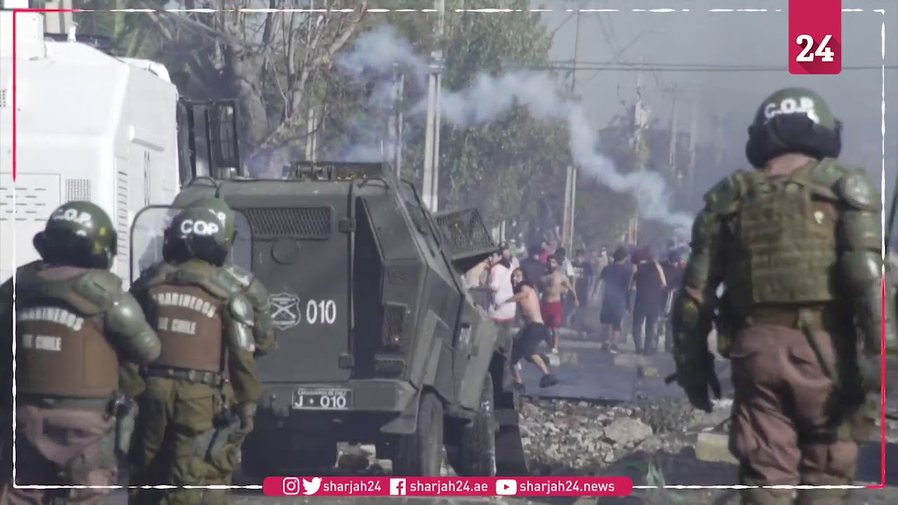 Violent protests in Chile over amid virus lockdown