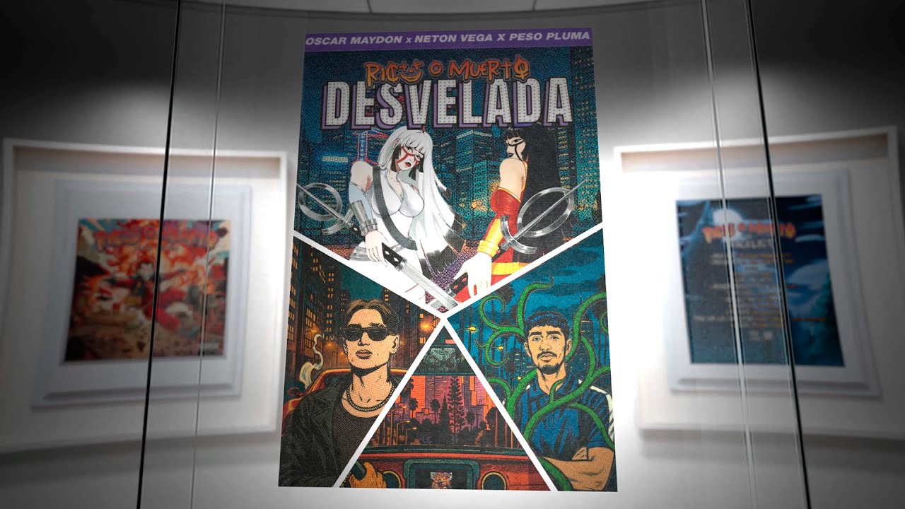 Oscar Maydon x Neton Vega x Peso Pluma  - Desvelada [Lyric Video]
