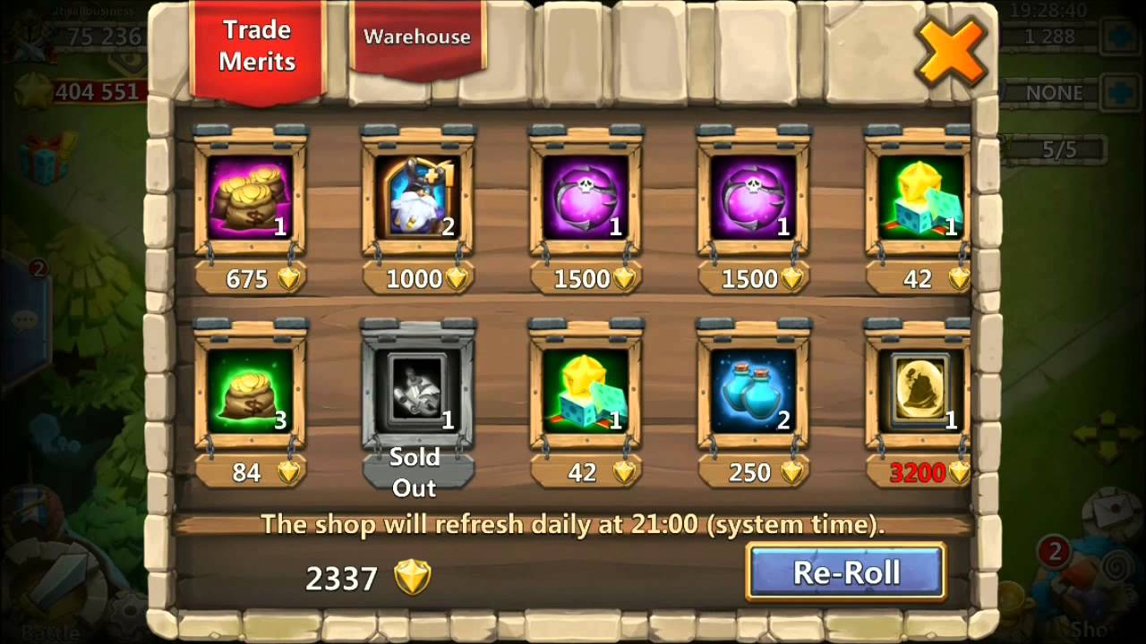 Jtisallbusiness Castle Clash Using Refresh Cards and Quest Auto Completes
