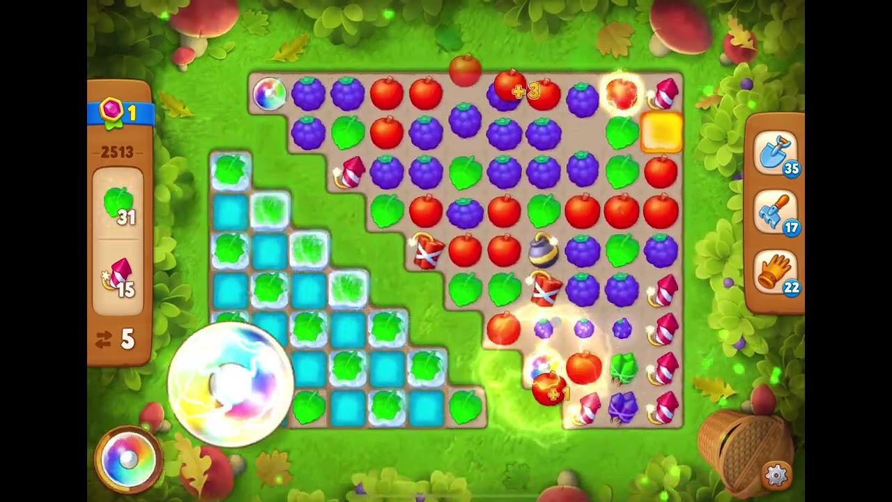 GardenScapes Level 2513 no boosters (10 moves)