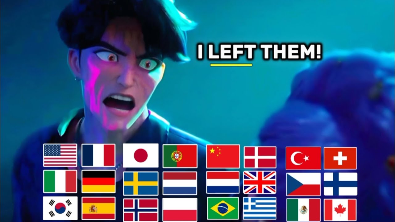 "I Left Them!" Scene in 20 Languages and -999 Aura | K-Pop Demon Hunters Multilingual Dub