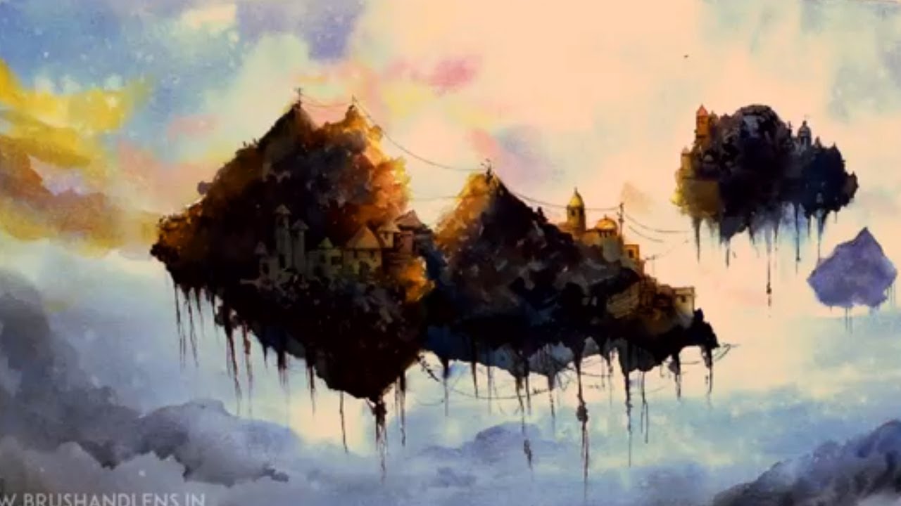 FANTASY LAND | Watercolor Tutorial for Beginners by Jagadeesh Narayanan