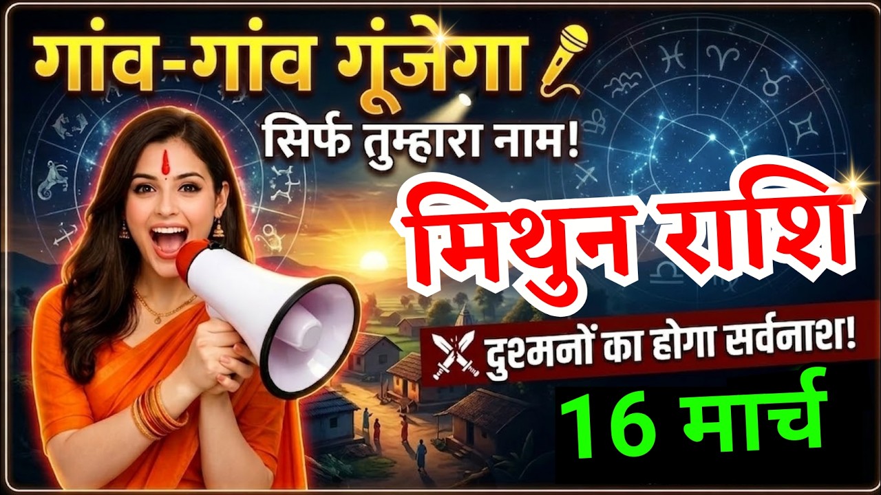 16 मार्च, मिथुन राशि वालों गांव गांव में तुम्हारे नाम की चर्चा होगी, Mithun Rashi Aaj Ka Rashifal