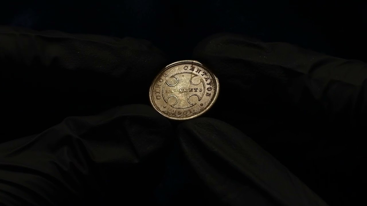 Lot 2292 Colombia 5 Centavos 1901 Die Shift Error