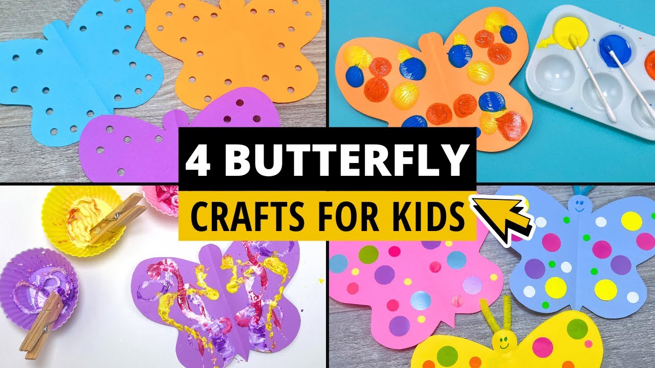 Fold, Cut, Create—4 Easy Butterfly Crafts with One Printable
