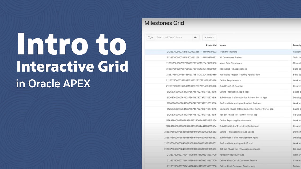 Intro to Interactive Grid in Oracle APEX