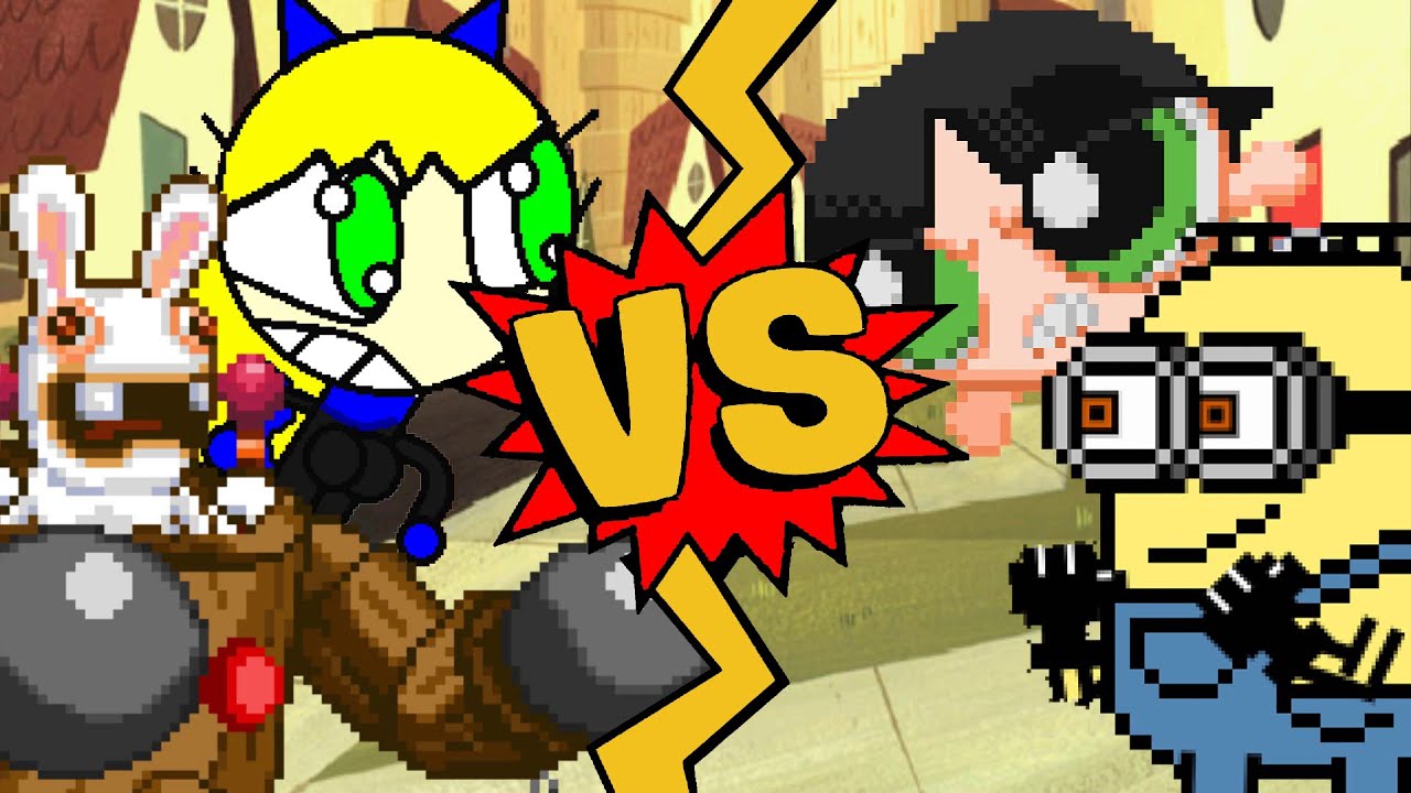 M.U.G.E.N Battles | Moku Rabbid/Sago vs Dave the Minion/Buttercup