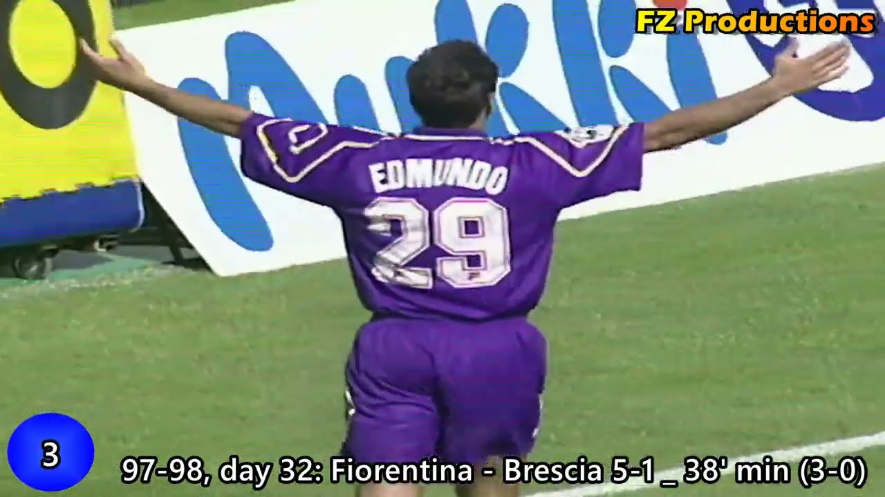 Edmundo - 16 goals in Serie A (Fiorentina, Napoli 1998-2001)